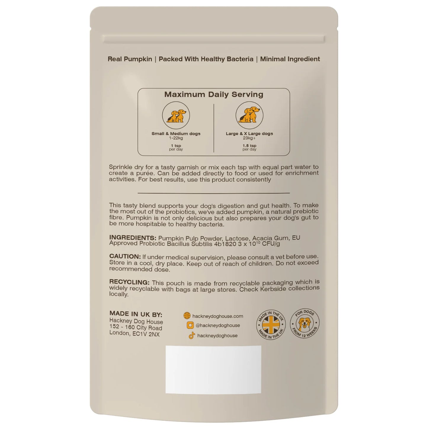 Pumpkin & Probiotics Powder For Dogs