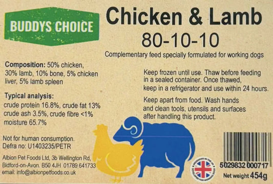 Albion Foods - Buddy's Choice Chicken & Lamb (454g)