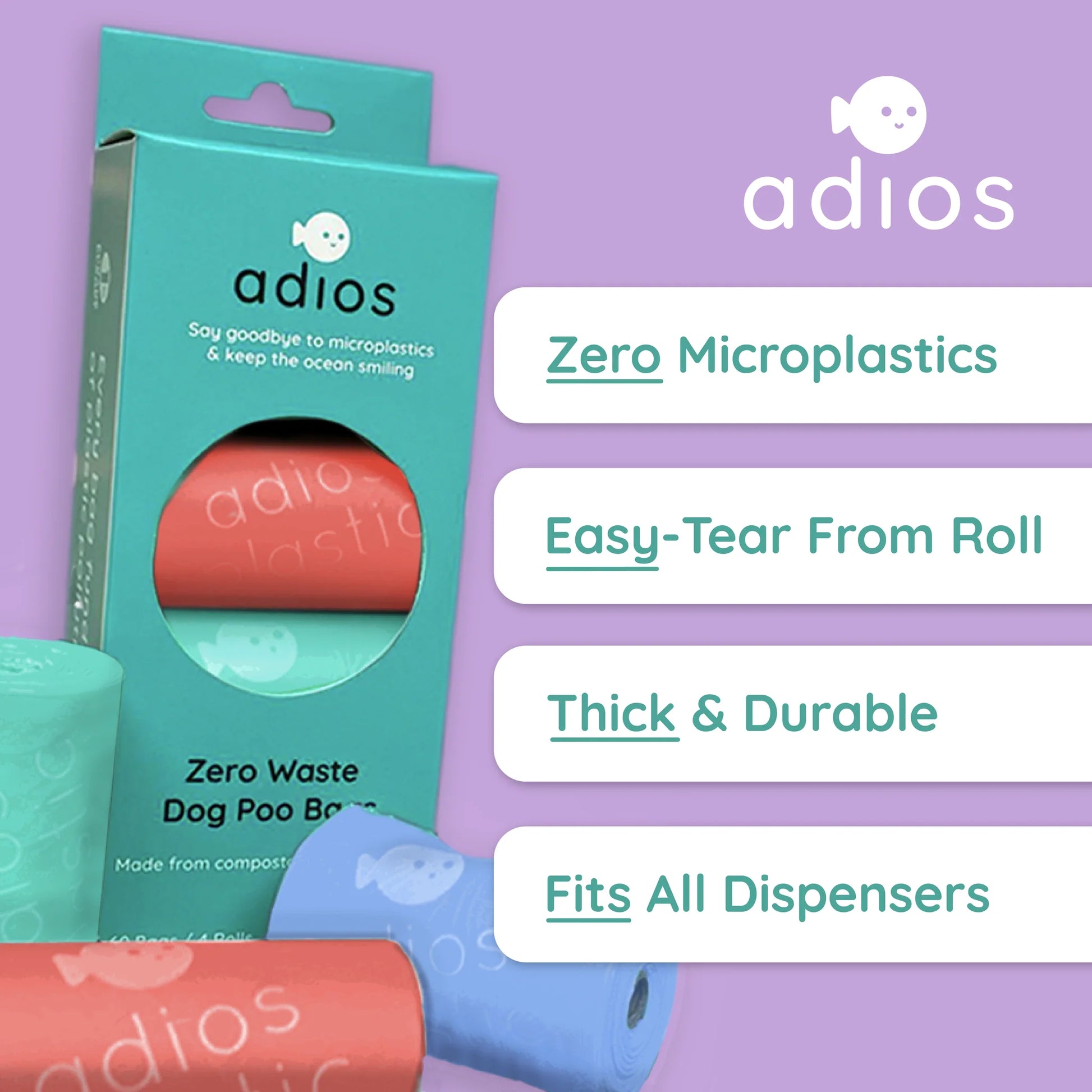 Adios Poo Bags pack of 4 Lancashire Dog Treats