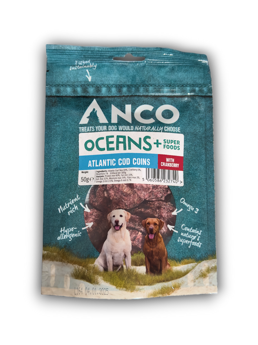 ANCO Oceans - Atlantic Cod Coins with Cranberry (50g)