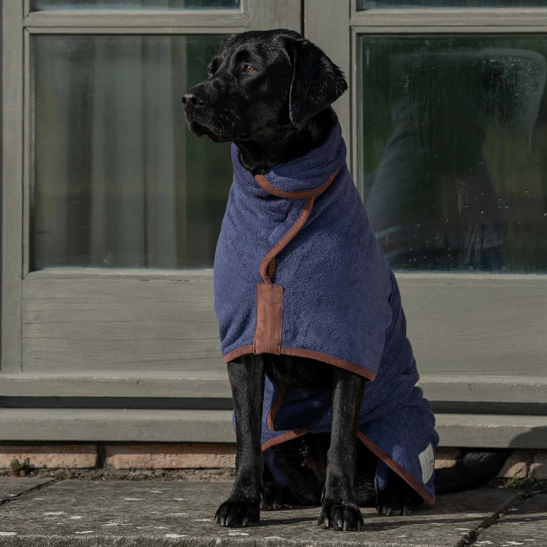 Ruff and Tumble Drying Coat - Country Collection - French Navy Lancashire Dog Treats