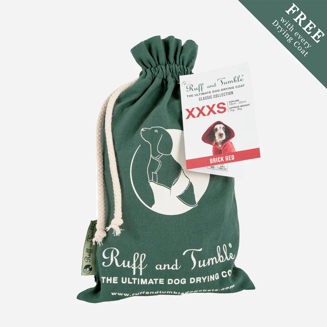 Ruff and Tumble Drying Coat - Brick Lancashire Dog Treats