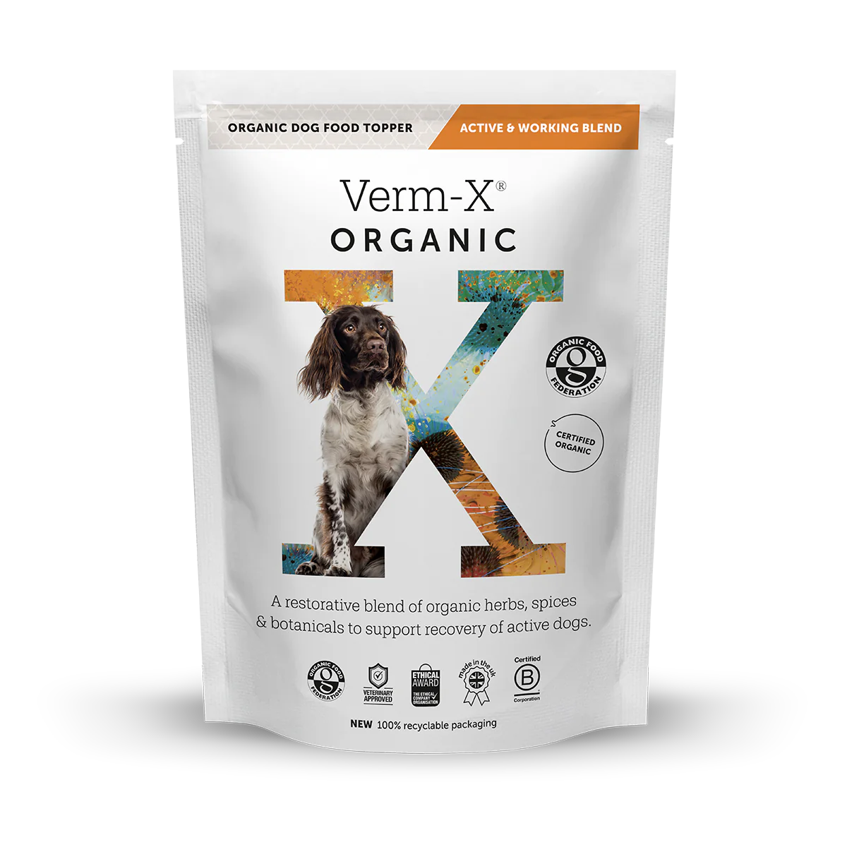 Verm-X Organic Dog Food Topper: Active & Working Blend Lancashire Dog Treats