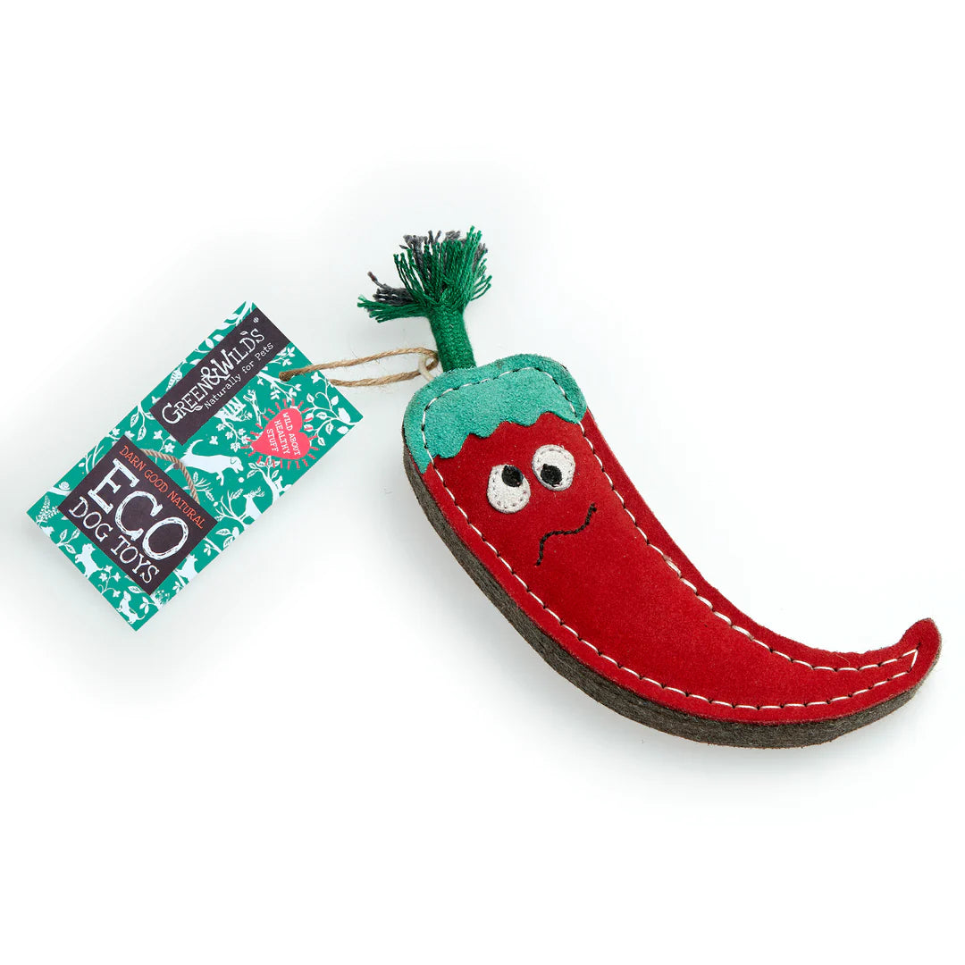 Chad the Red Hot Chilli Pepper, Eco Toy Lancashire Dog Treats