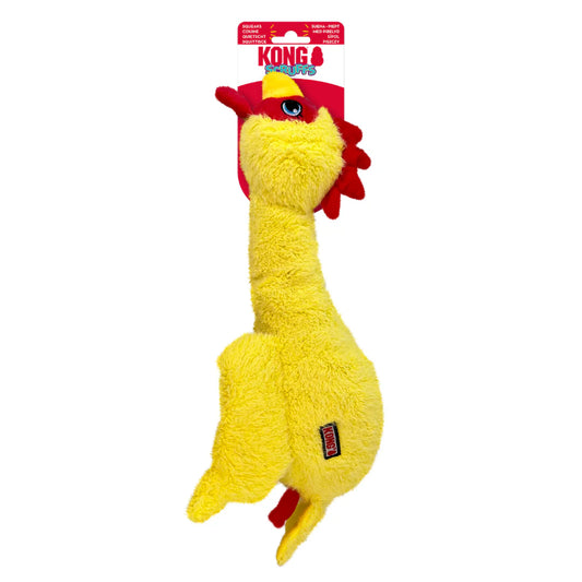 KONG Scruffs Dog Toy | Long Neck, Squeaker & Plush Fun