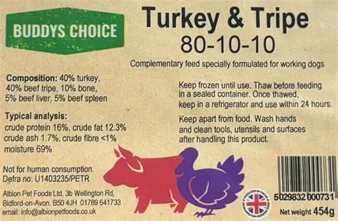 Albion Foods - Buddy's Choice Turkey & Tripe (454g)