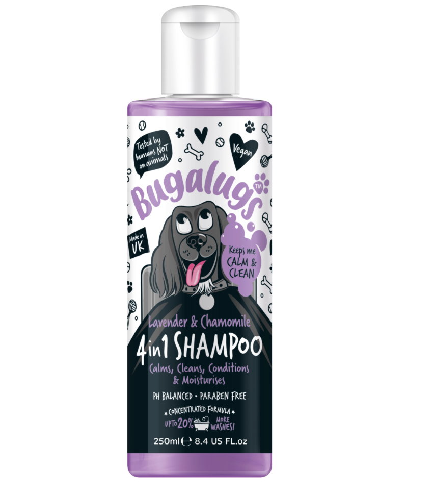 Bugalugs Lavender & Chamomile 4 in 1 Calming Dog Shampoo (250ml)